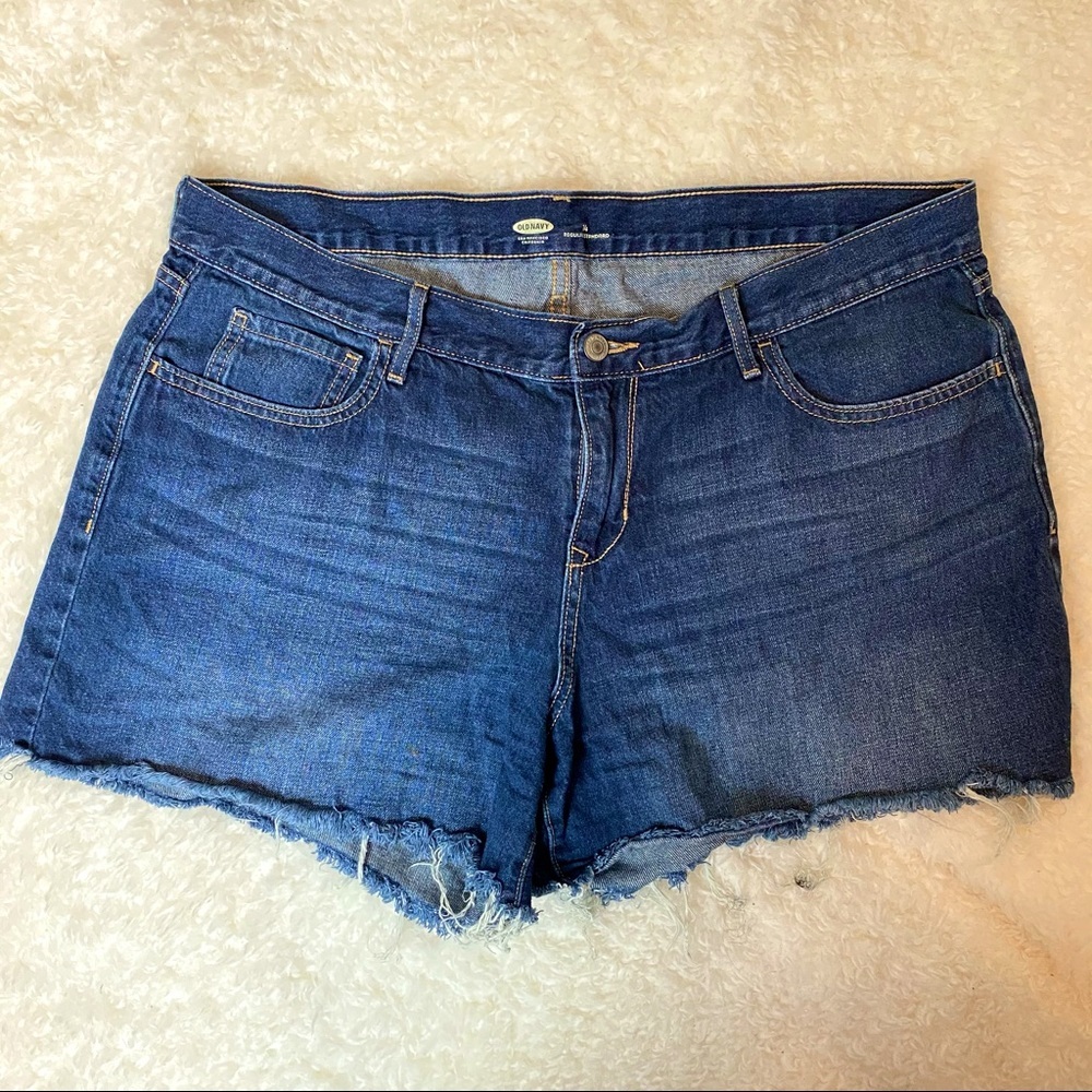 Old Navy High Waisted Frayed Hem Jean Shorts